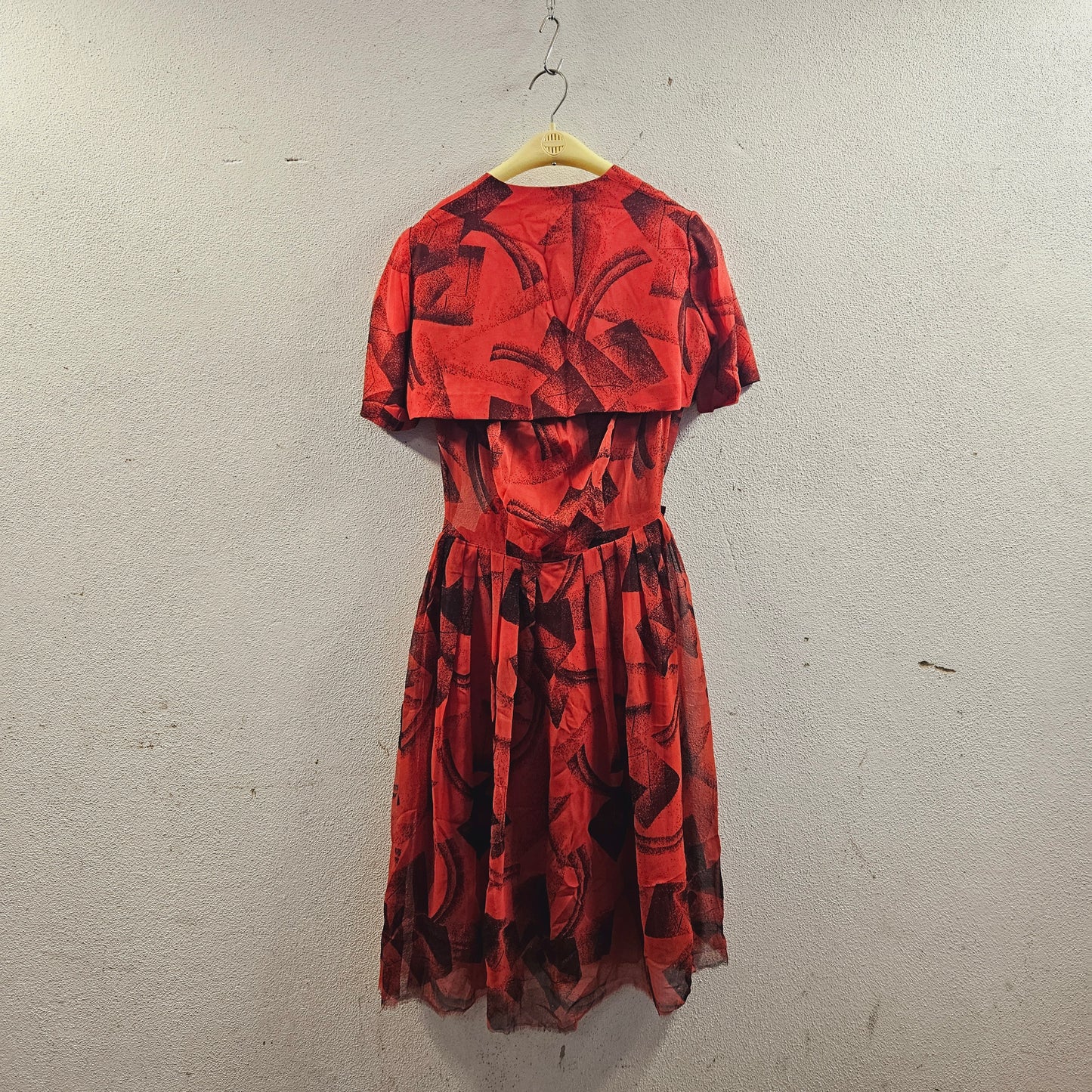 Abito vintage anni ’50/’60 in seta stampata - Taglia S