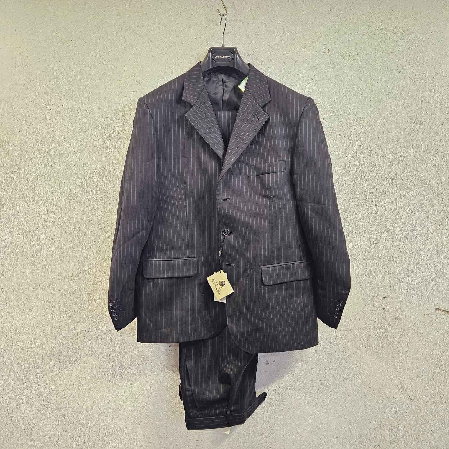 Completo Gessato Uomo Vintage Anni '90 - Taglia 54