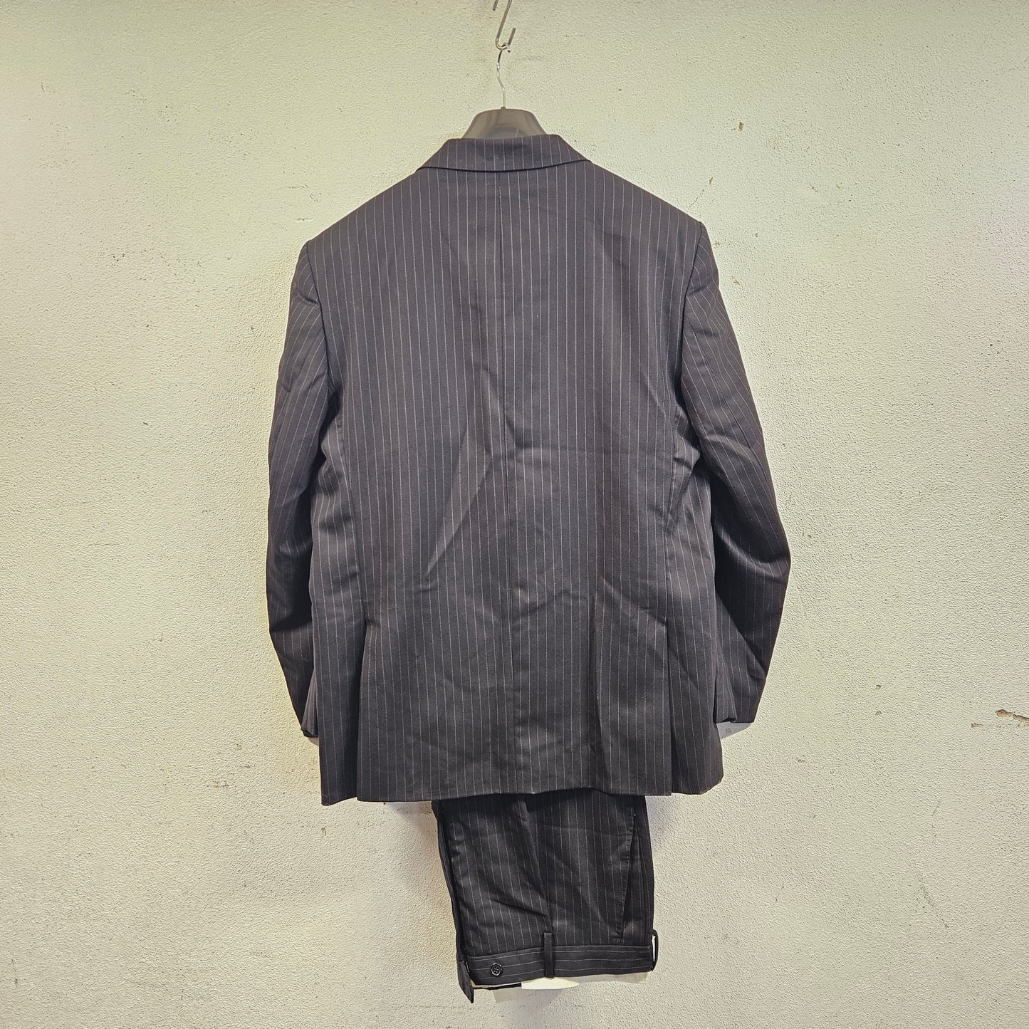 Completo Gessato Uomo Vintage Anni '90 - Taglia 54