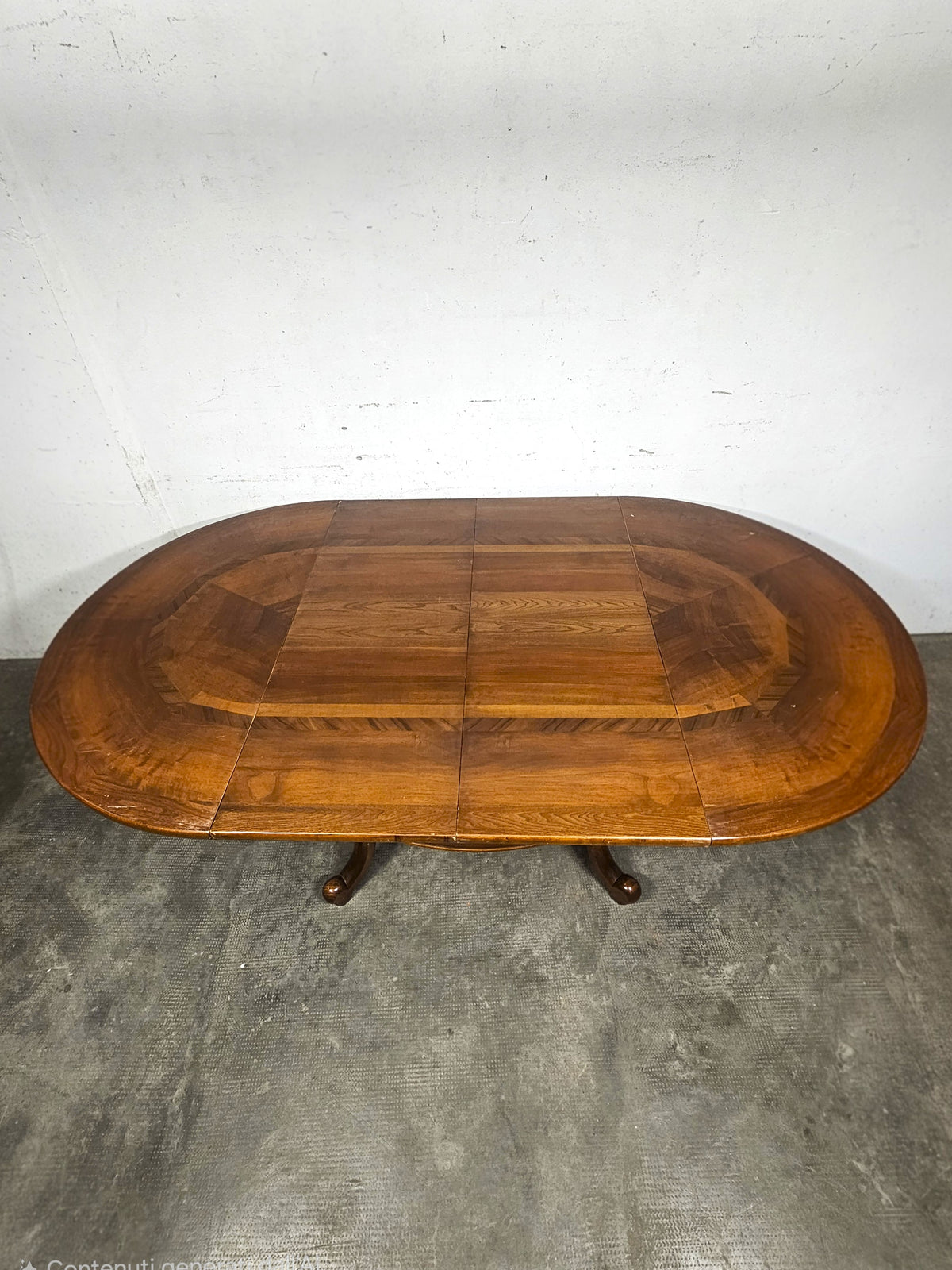 Tavolo Rotondo Allungabile Vintage in Legno
