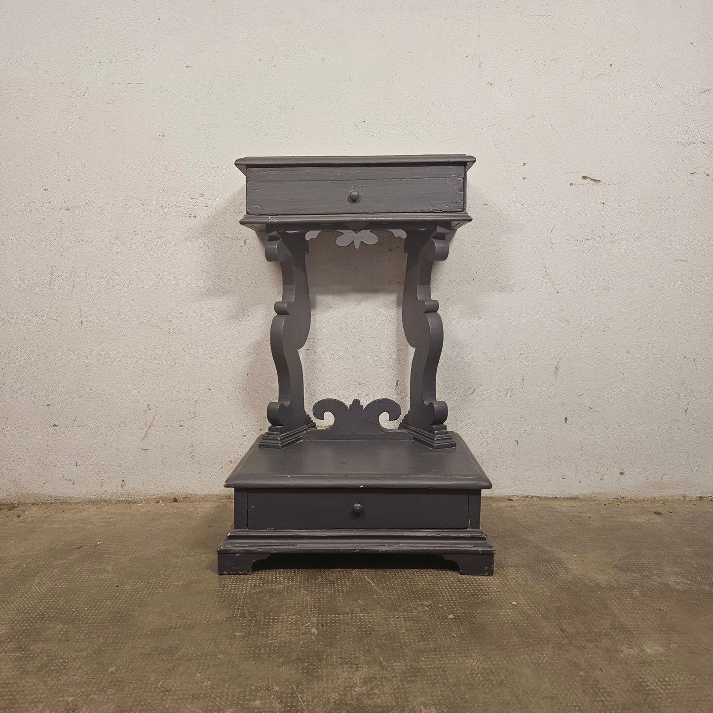 Inginocchiatoio in legno ridipinto