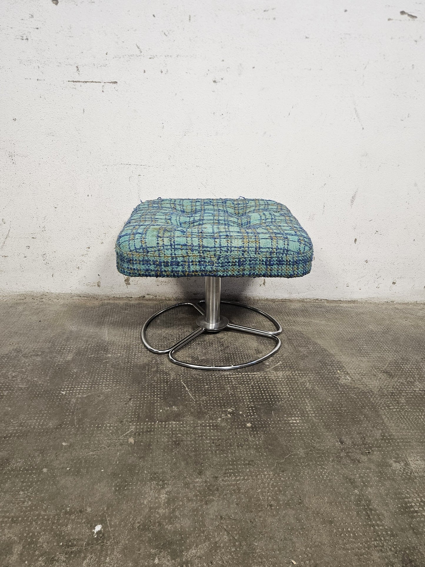 Pouf Poggiapiedi Vintage Anni '70