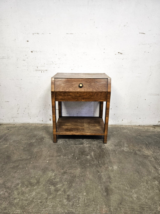 Comodino Vintage in Noce con Ribalta