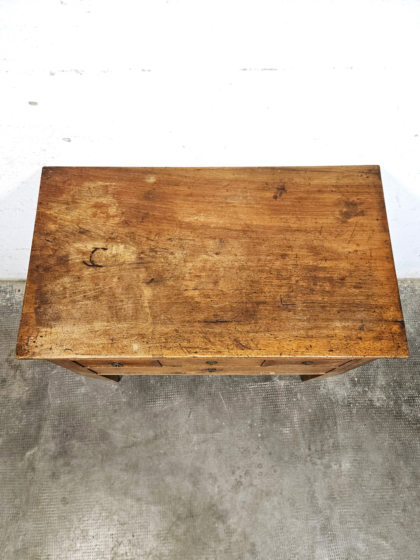 Scrivania Antica in Legno Massello con Cassetti