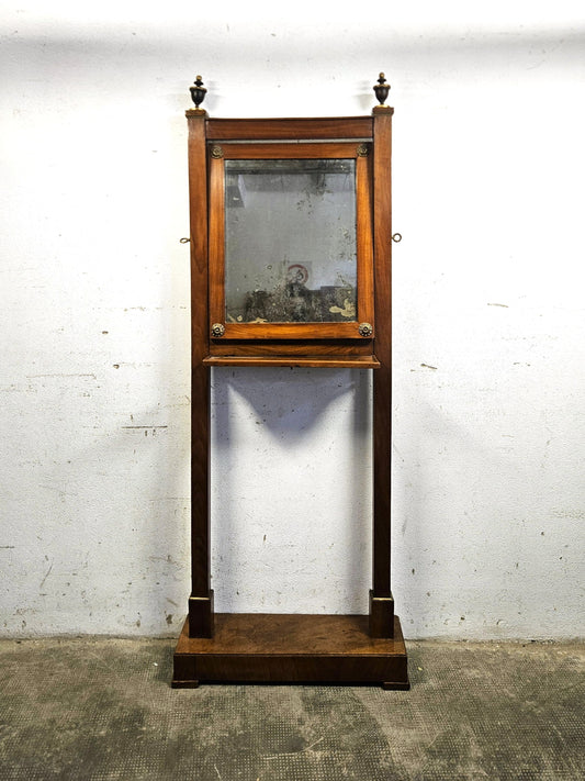 Specchiera da Terra in Legno Massello con Specchio Basculante