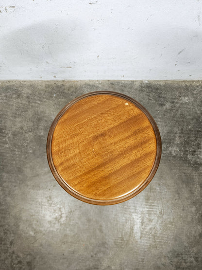 Colonna Portavaso in Legno con Fusto Tortile