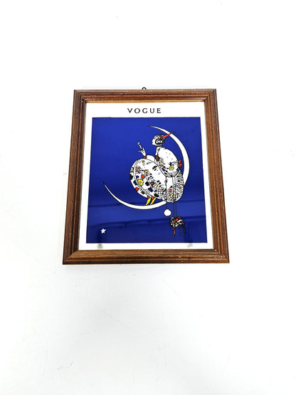 Tris di Specchietti Pubblicitari Anni '70 Serigrafati Vogue e Rajah