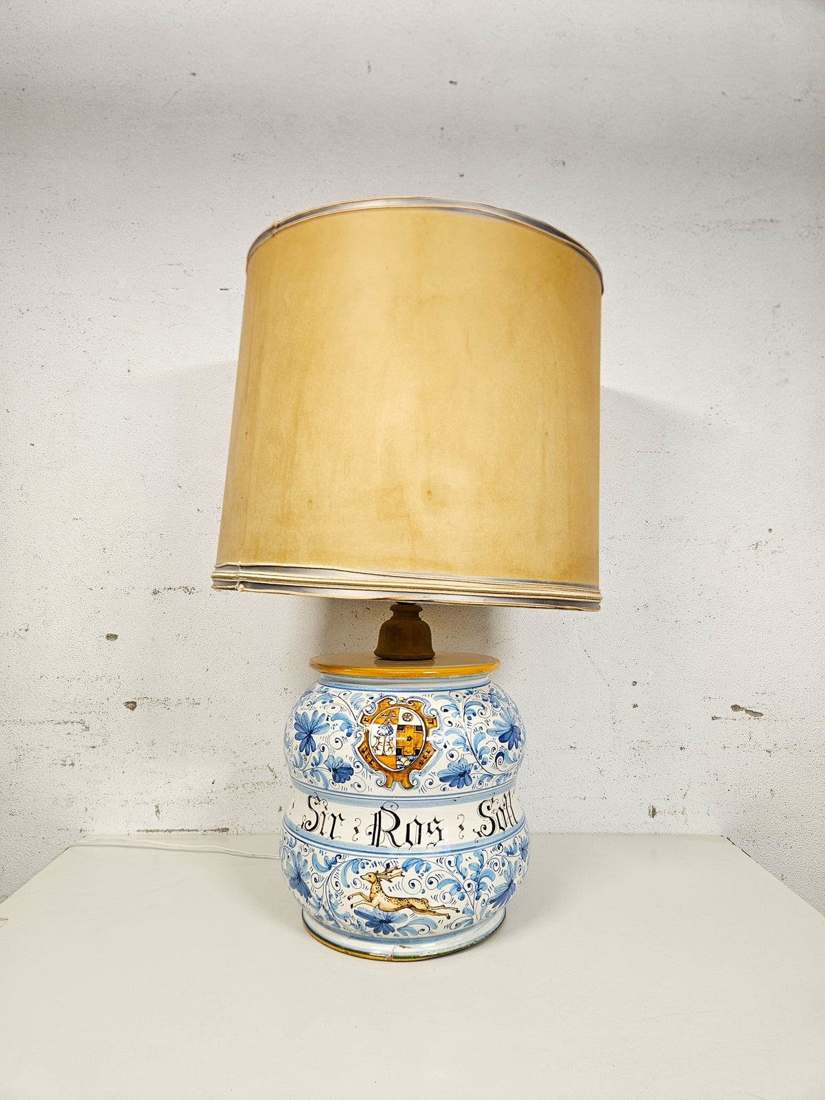 Lampada da Tavolo Vintage Anni '50 in Maiolica