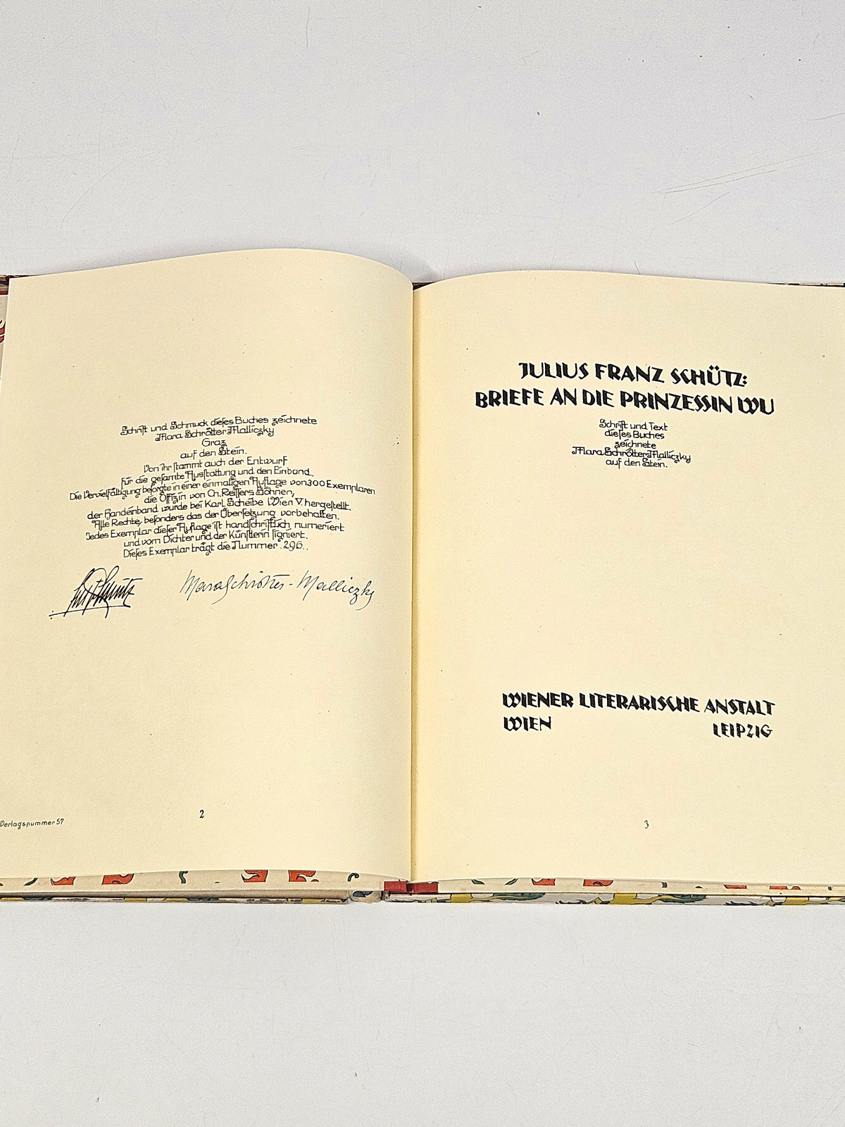 Libro da Collezione Edizione Limitata "Briefe an die Prinzessin Wu" Autografato (edizione limitata a 300 copie)