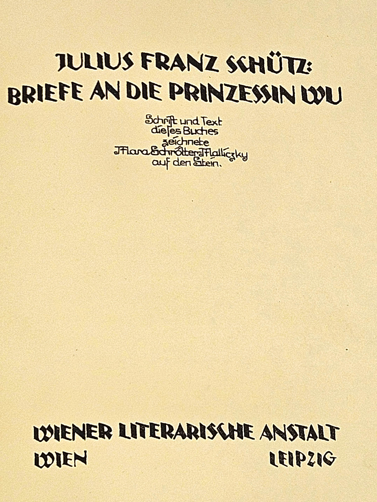 Libro da Collezione Edizione Limitata "Briefe an die Prinzessin Wu" Autografato (edizione limitata a 300 copie)