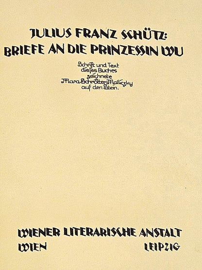 Libro da Collezione Edizione Limitata "Briefe an die Prinzessin Wu" Autografato (edizione limitata a 300 copie)